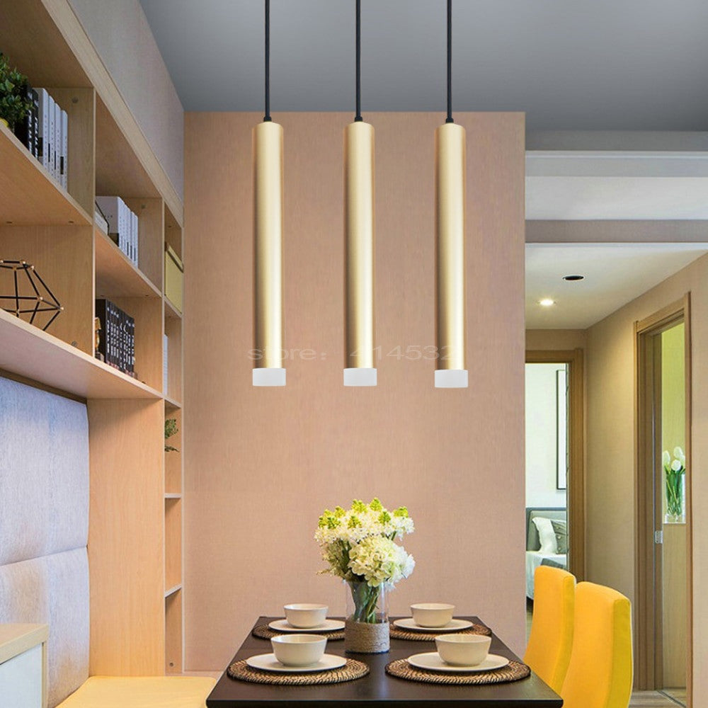 LED Pendant Lamp dimmable hanging lights Kitchen Island Dining Room Shop Bar Counter Decoration Cylinder Pipe Kitchen Lights|Pendant Lights| - Frontier General Hardware