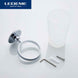 LEDEME Toothbrush Tooth Cup Holder With Glass Cup Wall Mounted Stainless Steel Bath Single Cup Rack Bathroom Accessories L5706|Cup & Tumbler Holders