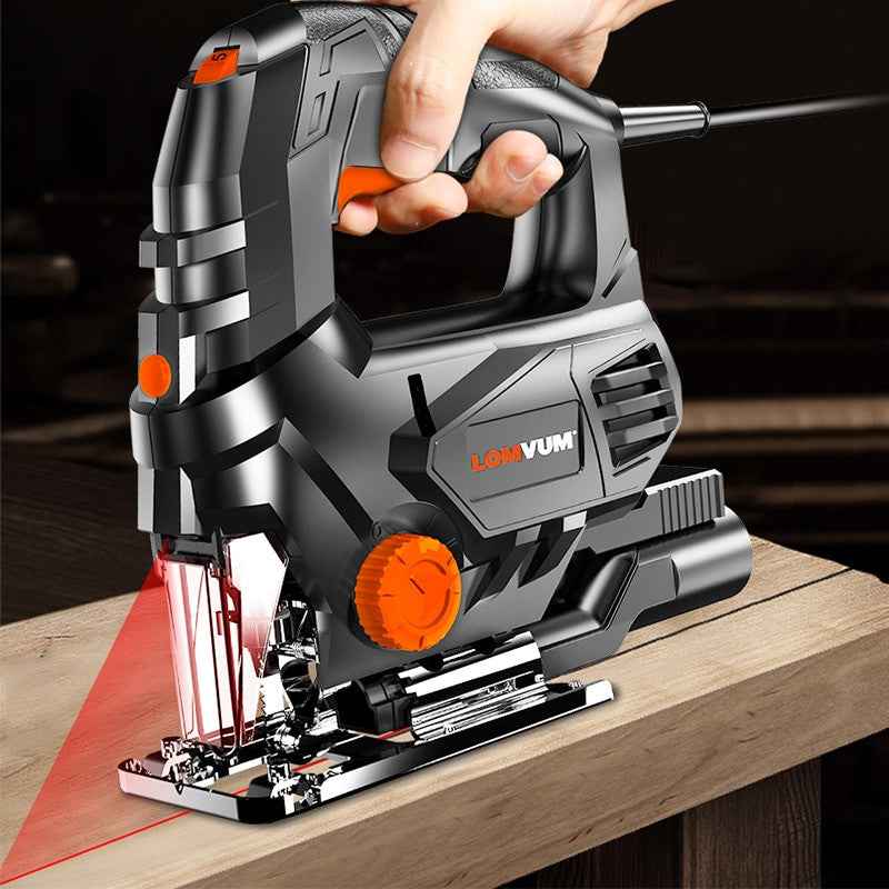 LOMVUM 800W Laser Jigsaw Electric 5 Variale Speed Jig Saw for Woodworking Electrical Saw 110V/220V Cutting Metal Wood Aluminum|Electric Saws