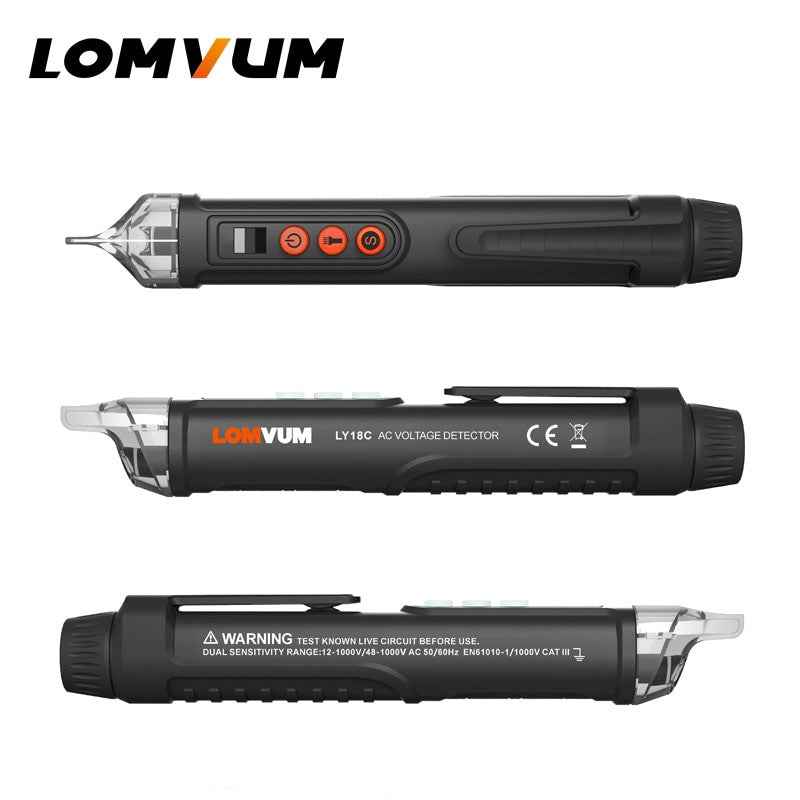 LOMVUM AC Voltage Electric Compact Pen Current Testing Pencil Circuit Breaker Finder 12V/48V 1000V Voltage Sensitivity An log|Voltage Meters