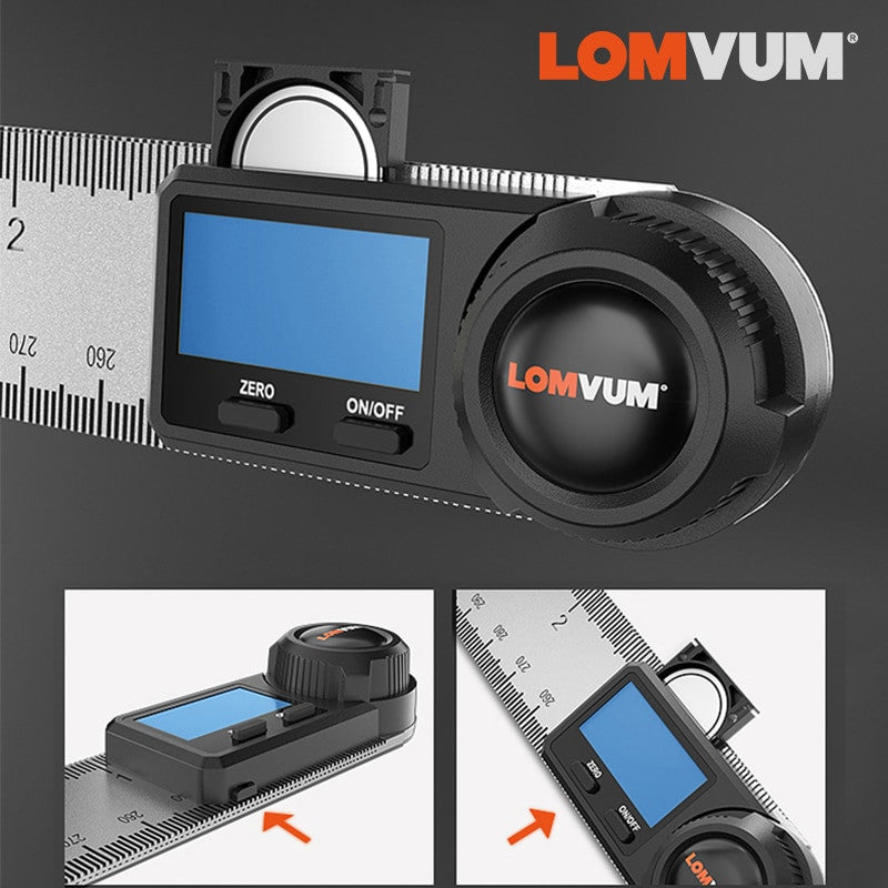 LOMVUM Digital Protractor Angle Ruler 400mm 360 Degree Angle Measuring Metric British System Electronic Goniometer Inclinometer|Protractors - Frontier General Hardware