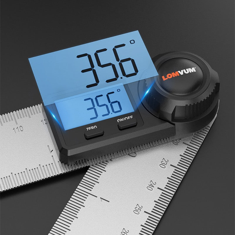LOMVUM Digital Protractor Angle Ruler 400mm 360 Degree Angle Measuring Metric British System Electronic Goniometer Inclinometer|Protractors - Frontier General Hardware