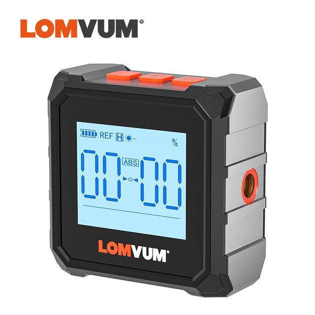 LOMVUM Digital Protractor Laser USB Inclinometer 360° Level Angel Finder High Precision Goniometer Magnet Tilt Measuring Tools|Protractors - Frontier General Hardware