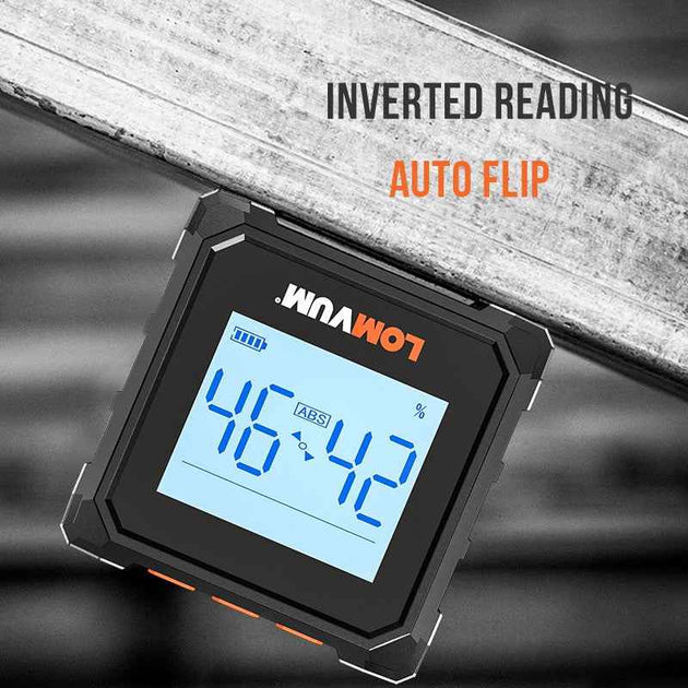 LOMVUM Digital Protractor Laser USB Inclinometer 360° Level Angel Finder High Precision Goniometer Magnet Tilt Measuring Tools|Protractors