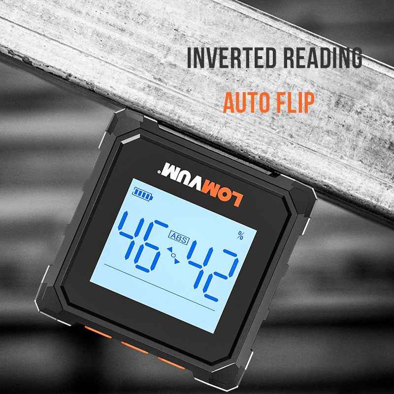 LOMVUM Digital Protractor Laser USB Inclinometer 360° Level Angel Finder High Precision Goniometer Magnet Tilt Measuring Tools|Protractors