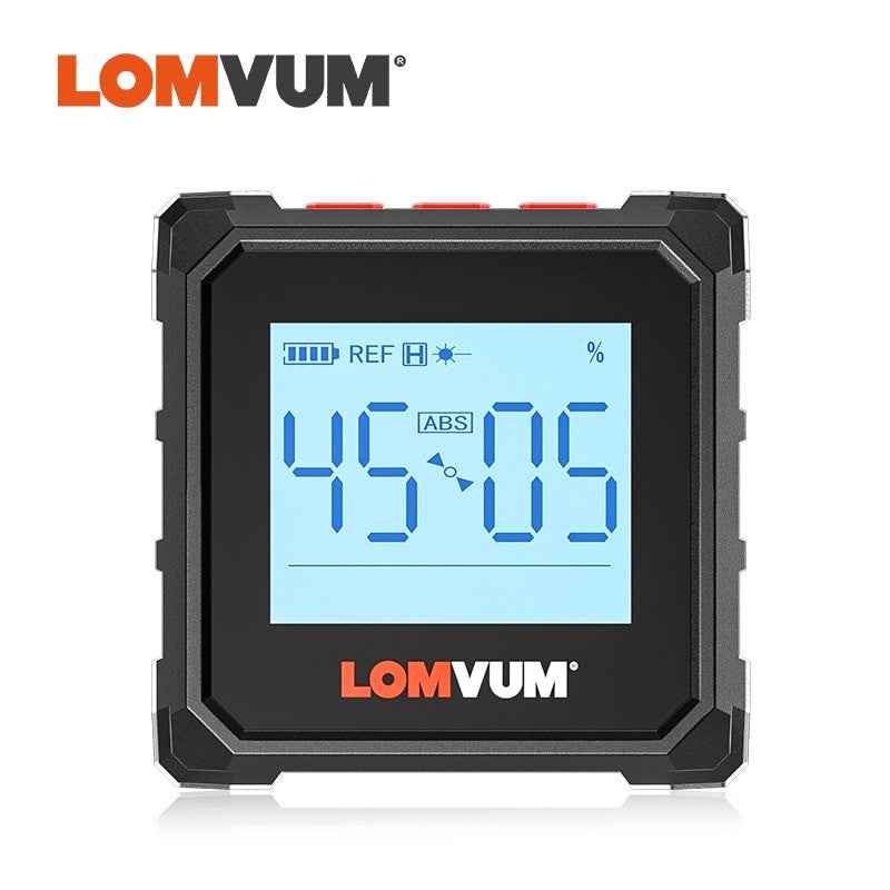 LOMVUM Digital Protractor Laser USB Inclinometer 360° Level Angel Finder High Precision Goniometer Magnet Tilt Measuring Tools|Protractors