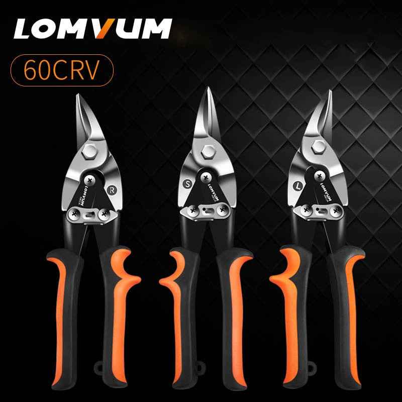 LOMVUM Metal Sheet Cutting Scissor Pvc Pipe Cutter Professional Industrial Shears Iron Scissors Multi purpose Scissors Tin Snips|tin snips|industrial shearsiron scissors