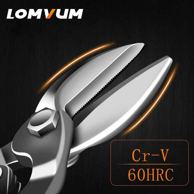 LOMVUM Metal Sheet Cutting Scissor Pvc Pipe Cutter Professional Industrial Shears Iron Scissors Multi purpose Scissors Tin Snips|tin snips|industrial shearsiron scissors