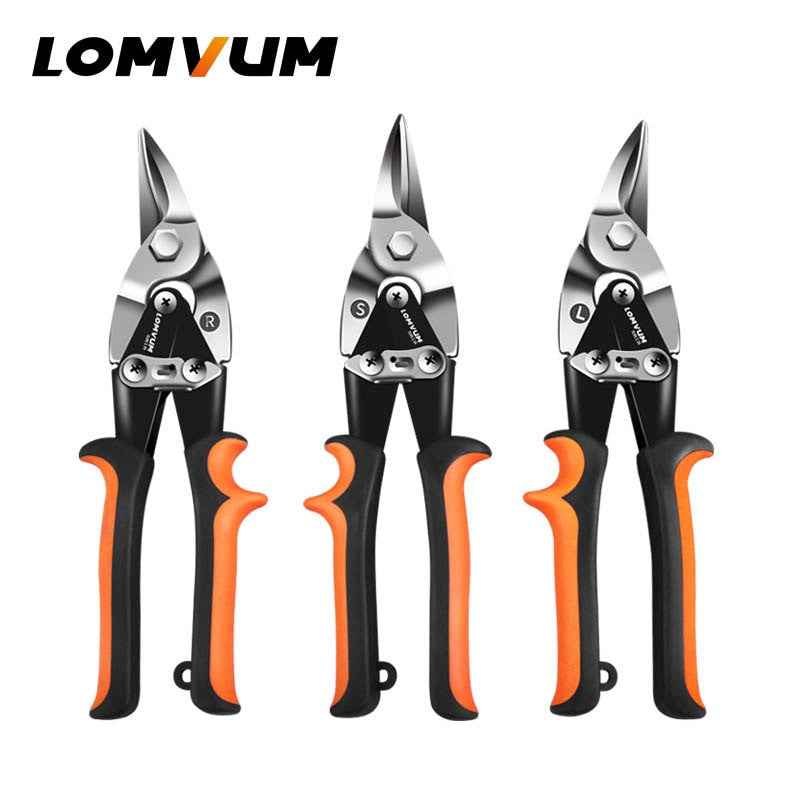 LOMVUM Metal Sheet Cutting Scissor Pvc Pipe Cutter Professional Industrial Shears Iron Scissors Multi purpose Scissors Tin Snips|tin snips|industrial shearsiron scissors