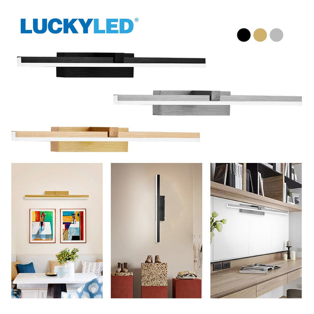 LUCKYLED LED Bathroom Light Waterproof Mirror Light 8W 12W AC85 265V Wall Light Fixture Modern Wall Lamp For Living Room Bedroom Frontier General Hardware