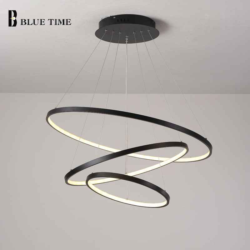 Lampara Colgante Modern LED Chandelier Hanging Lamp Rings Ceiling Chandelier Lighting For Living room Dining Room Light Fixtures|chandeliers ceiling|modern led chandelierled chandelier