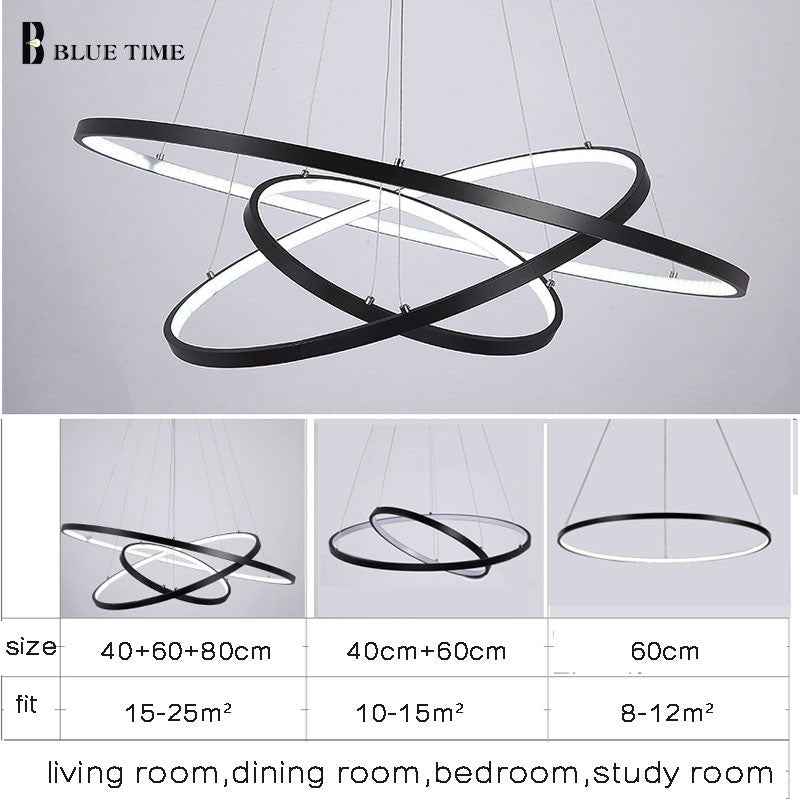 Lampara Colgante Modern LED Chandelier Hanging Lamp Rings Ceiling Chandelier Lighting For Living room Dining Room Light Fixtures|chandeliers ceiling|modern led chandelierled chandelier