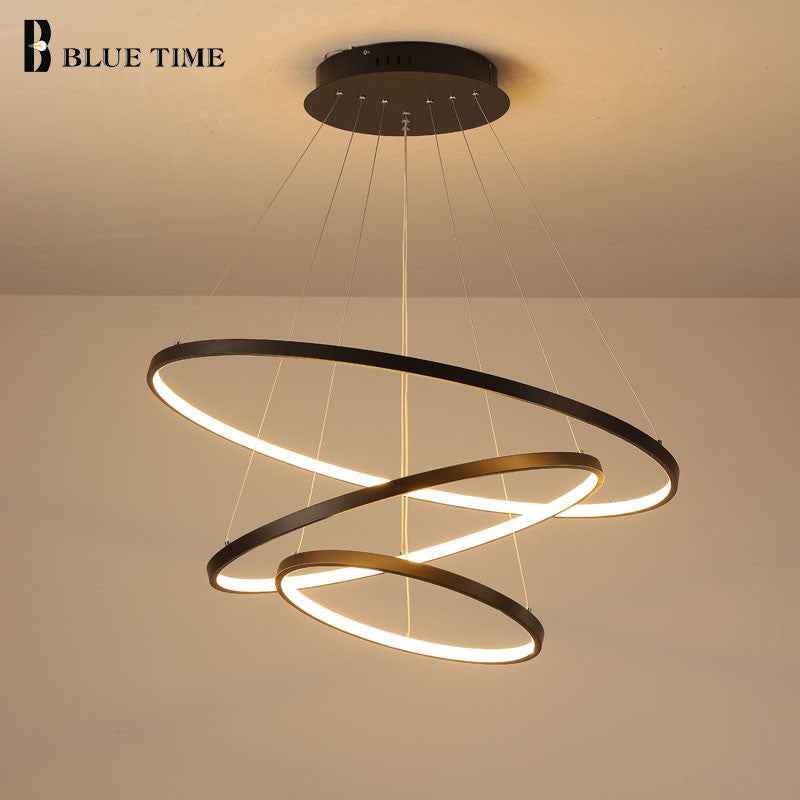 Lampara Colgante Modern LED Chandelier Hanging Lamp Rings Ceiling Chandelier Lighting For Living room Dining Room Light Fixtures|chandeliers ceiling|modern led chandelierled chandelier