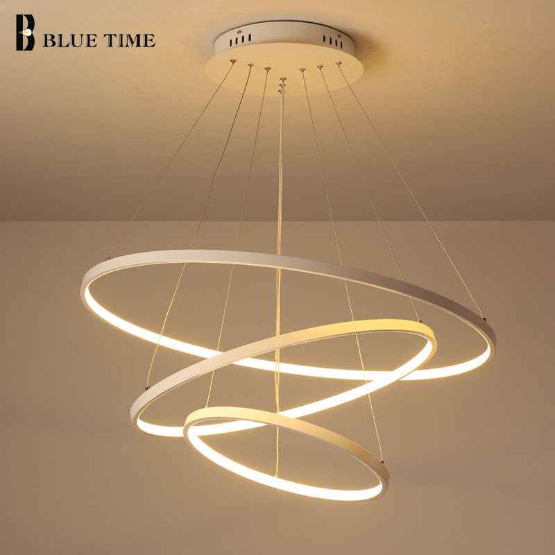 Lampara Colgante Modern LED Chandelier Hanging Lamp Rings Ceiling Chandelier Lighting For Living room Dining Room Light Fixtures|chandeliers ceiling|modern led chandelierled chandelier