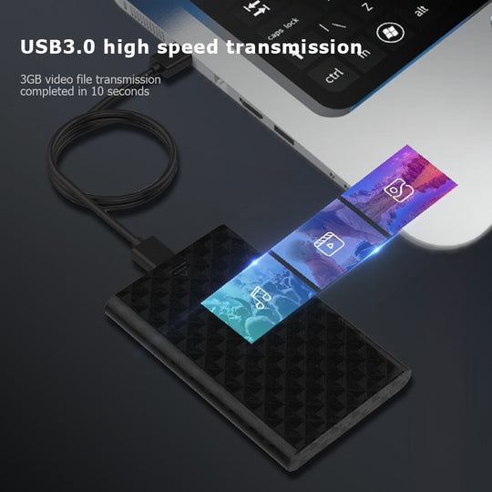 Lenovo S-02 2.5 Inch USB 3.0 External HDD Enclosure SATA3 5Gbps Up To 6TB Black ABS Case Frontier General Hardware