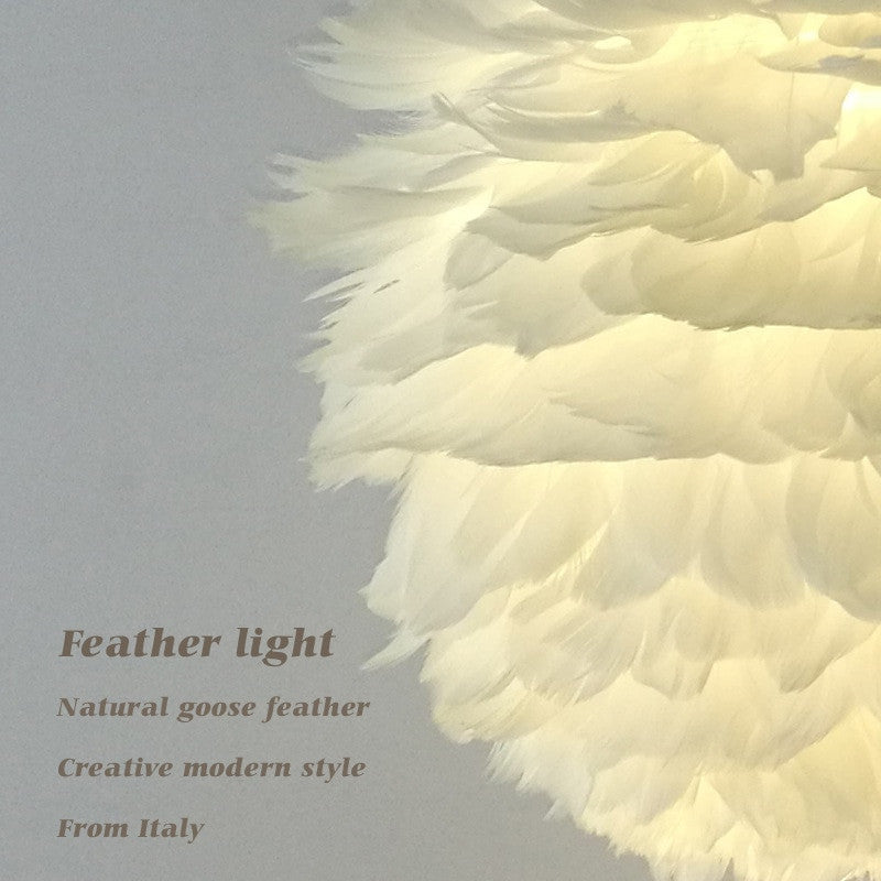 Loft Modern white nature Goose feather Pendant Lights romantic E27 led pendant lamps for home restaurant bedroom living room|pendant lamp|led pendant lamplamp for home - Frontier General Hardware