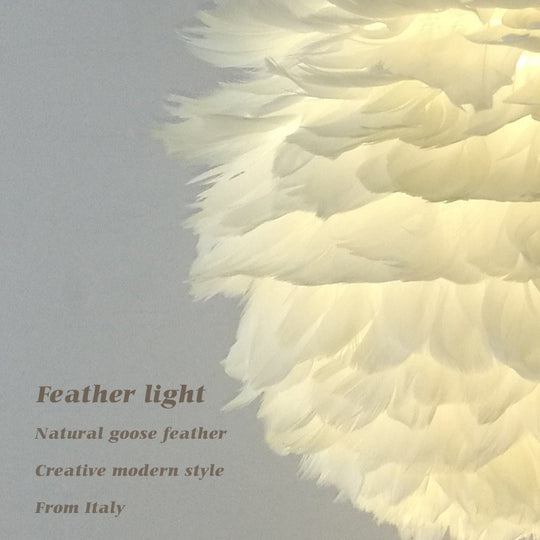 Loft Modern white nature Goose feather Pendant Lights romantic E27 led pendant lamps for home restaurant bedroom living room|pendant lamp|led pendant lamplamp for home - Frontier General Hardware