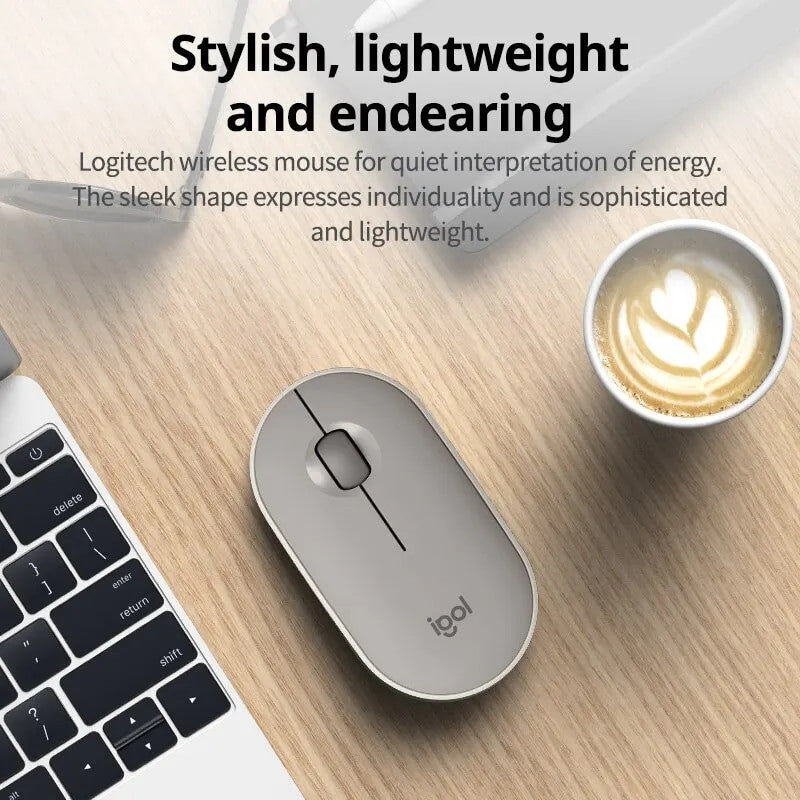 Logitech PEBBLE Laptop Tablet Computer Mouse Wireless Bluetooth Mouse