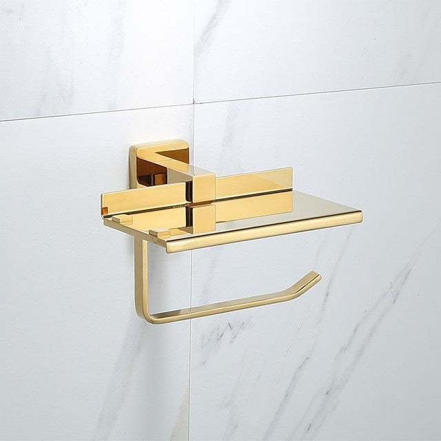 Luxury Golden Bathroom Brass Hardware Sets Towel Rack Paper holder Toilet Brush Holder Towel Holder hook Row hook Activity bar|Bath Hardware Sets - Frontier General Hardware
