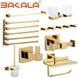 Luxury Golden Bathroom Brass Hardware Sets Towel Rack Paper holder Toilet Brush Holder Towel Holder hook Row hook Activity bar|Bath Hardware Sets - Frontier General Hardware