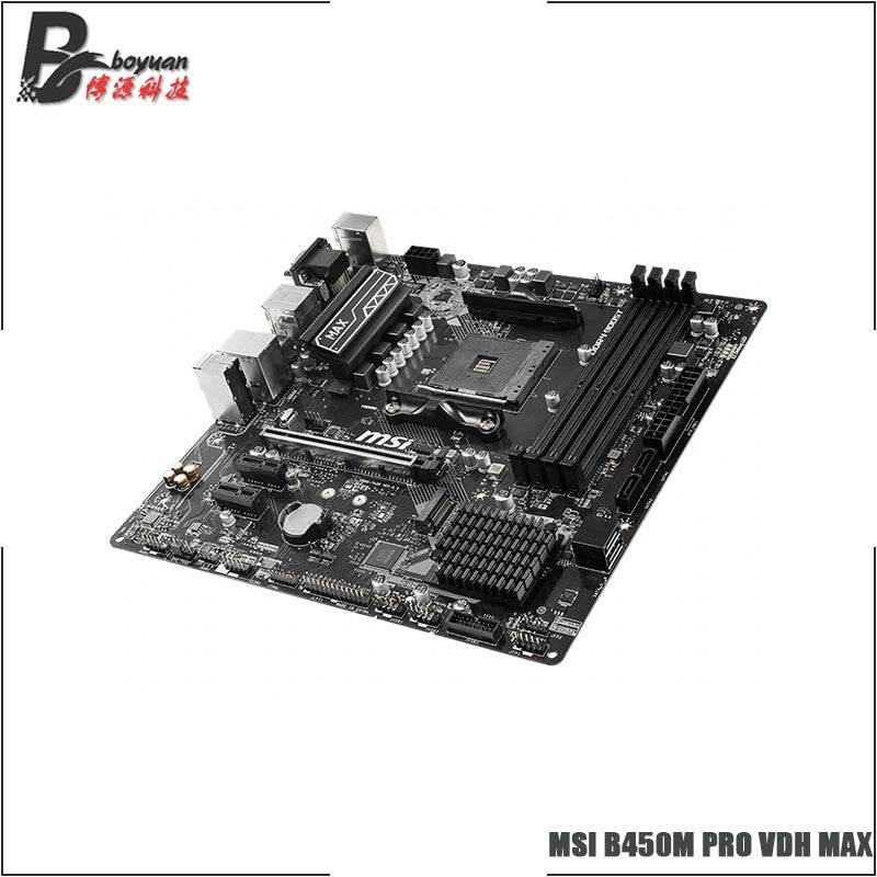 MSI B450M PRO VDH MAX M ATX AMD B450 DDR4 3866(OC) MHz,M.2,SATAIII, HDMI,VGA,DVI D,64G,best support R9 Desktop CPU Socket AM4|Motherboards - Frontier General Hardware