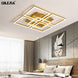 Modern LED chandelier lamps for the living room Home golden color lamps for the bedroom with remote control dimming dining room|Chandeliers