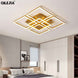 Modern LED chandelier lamps for the living room Home golden color lamps for the bedroom with remote control dimming dining room|Chandeliers