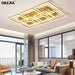 Modern LED chandelier lamps for the living room Home golden color lamps for the bedroom with remote control dimming dining room|Chandeliers