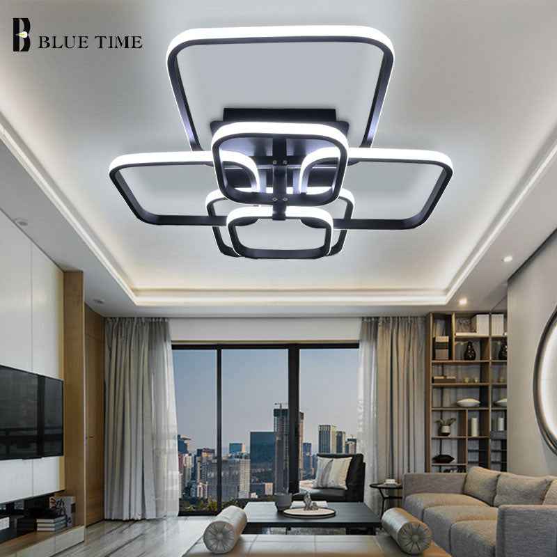 Modern Led Chandelier Rings Living Room Dining Room Bedroom Led Lustres Memory Function Led Ceiling Chandelier Lighting Fixtures|modern led chandelier|led chandelierceiling chandelier