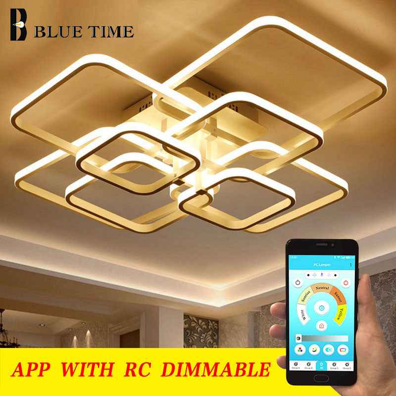 Modern Led Chandelier Rings Living Room Dining Room Bedroom Led Lustres Memory Function Led Ceiling Chandelier Lighting Fixtures|modern led chandelier|led chandelierceiling chandelier