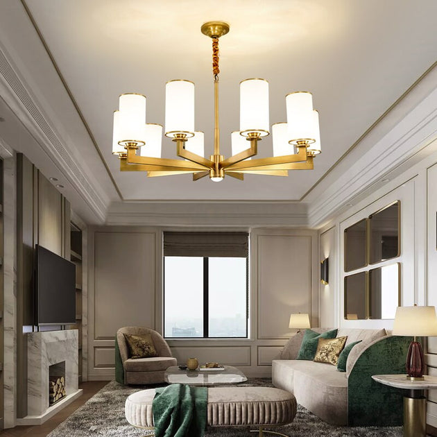 Modern Luxury Grass Gold And Black Copper LED Chandelier For Living Room And Dining Room Hanging Indoor Lights Frontier General Hardware