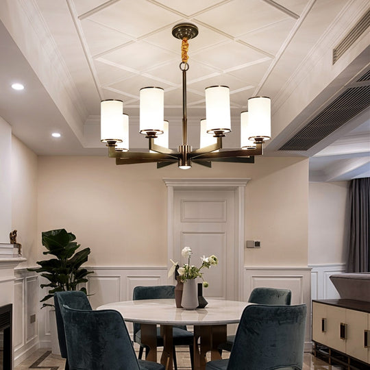 Modern Luxury Grass Gold And Black Copper LED Chandelier For Living Room And Dining Room Hanging Indoor Lights Frontier General Hardware