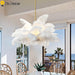 Modern Pure Ostrich Feather Pendant Lights LOFT LED Pendant Lamp Bedroom Decor Living Room Decoration Restaurant Hanging Lamps|Pendant Lights| - Frontier General Hardware