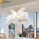 Modern Pure Ostrich Feather Pendant Lights LOFT LED Pendant Lamp Bedroom Decor Living Room Decoration Restaurant Hanging Lamps|Pendant Lights| - Frontier General Hardware