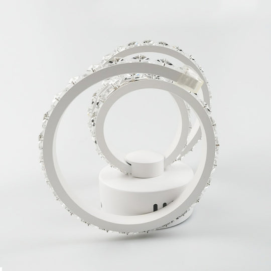 Modern Spiral Aluminium Crystal Wall Lamp 12W LED Indoor For Home Bedroom Bedside Stair Hotel Sconce Wall Lights Frontier General Hardware