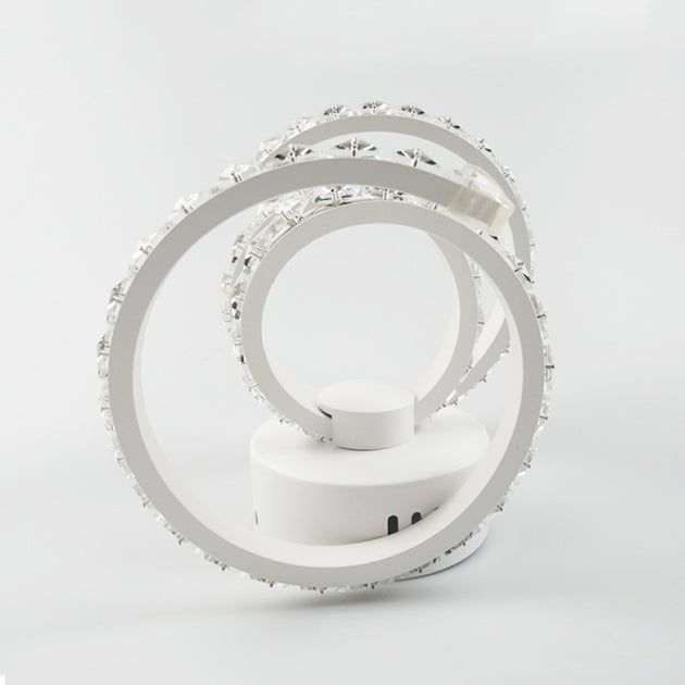 Modern Spiral Aluminium Crystal Wall Lamp 12W LED Indoor For Home Bedroom Bedside Stair Hotel Sconce Wall Lights Frontier General Hardware