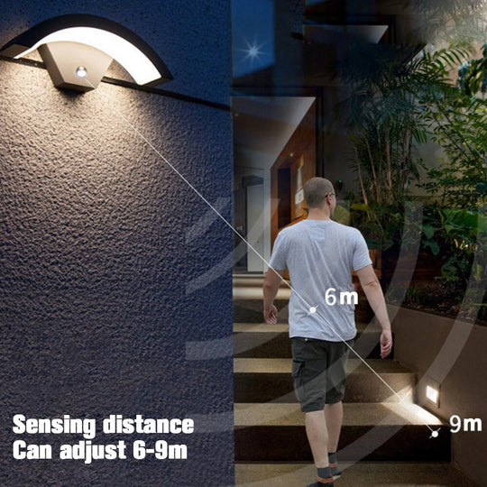 Outdoor Wall Light With Motion Sensor IP65 Waterproof LED Porch Garden Corridor Warm White 12W 20W Frontier General Hardware