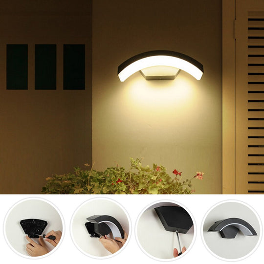 Outdoor Wall Light With Motion Sensor IP65 Waterproof LED Porch Garden Corridor Warm White 12W 20W Frontier General Hardware