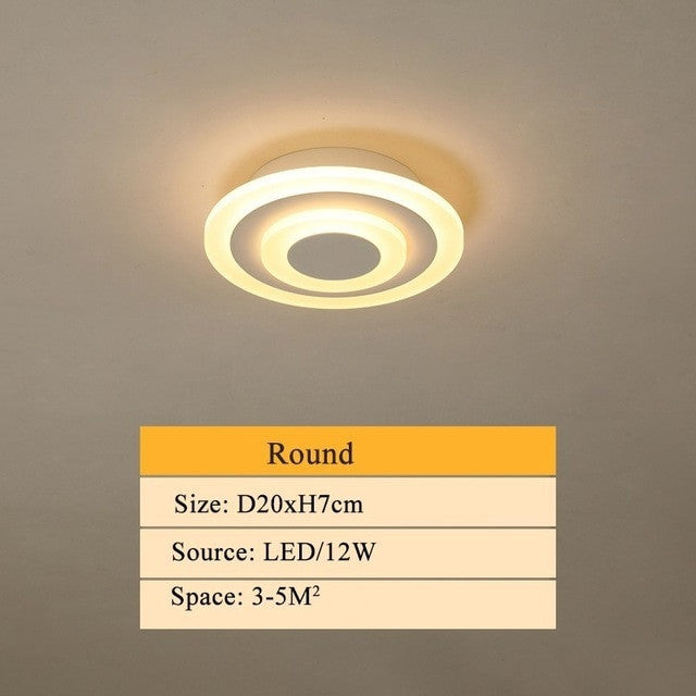 Modern ceiling lights 12w for hallway balcony corridor Coffe white light lamps bedroom luminaria teto acrylic lamparas de techo|Ceiling Lights - Frontier General Hardware