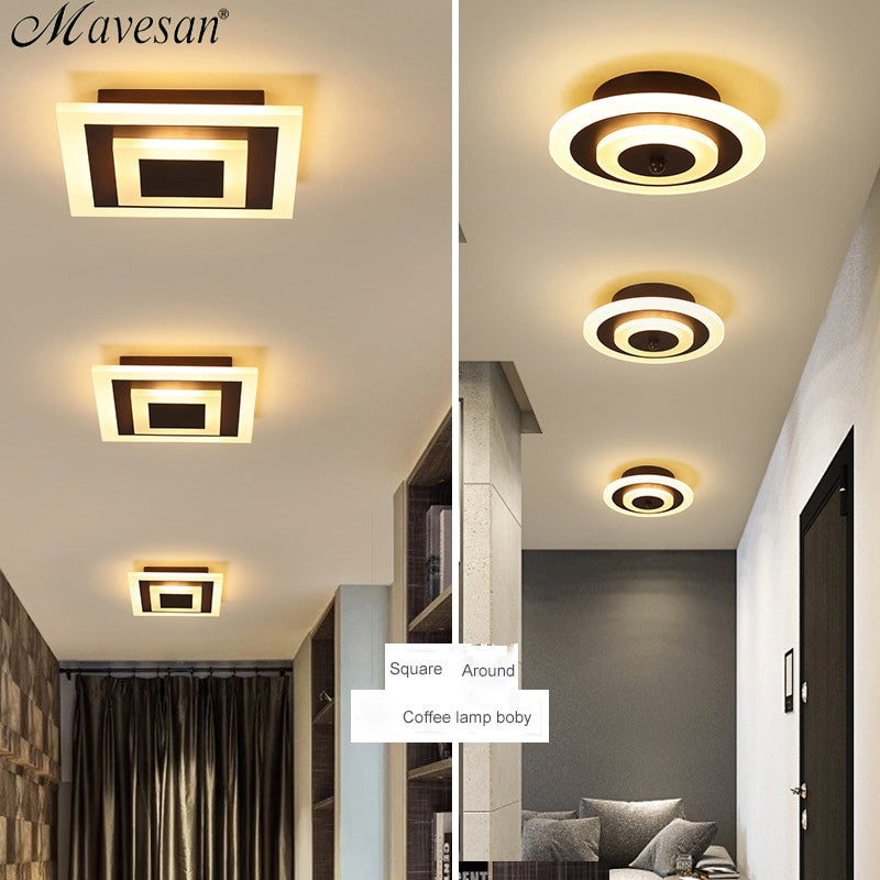 Modern ceiling lights 12w for hallway balcony corridor Coffe white light lamps bedroom luminaria teto acrylic lamparas de techo|Ceiling Lights - Frontier General Hardware
