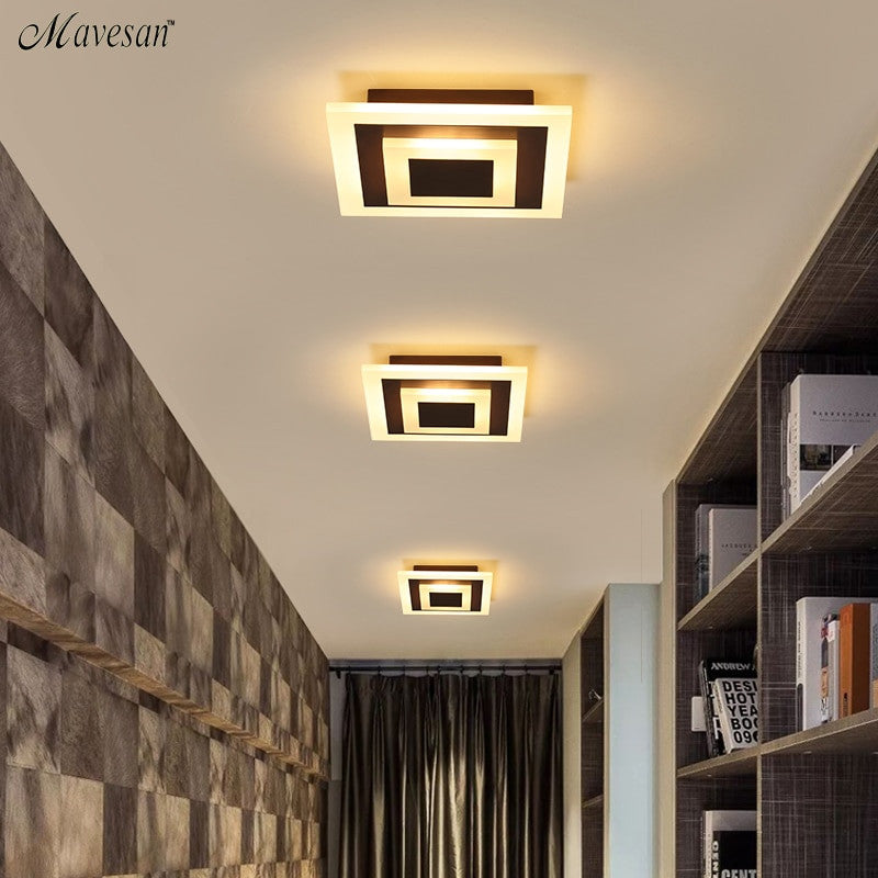 Modern ceiling lights 12w for hallway balcony corridor Coffe white light lamps bedroom luminaria teto acrylic lamparas de techo|Ceiling Lights - Frontier General Hardware