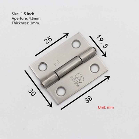 More authentic 304 stainless steel door hinge small cupboard door hinge 1/1.5/2/2.5/3.5 inch 4 inches|Door Hinges