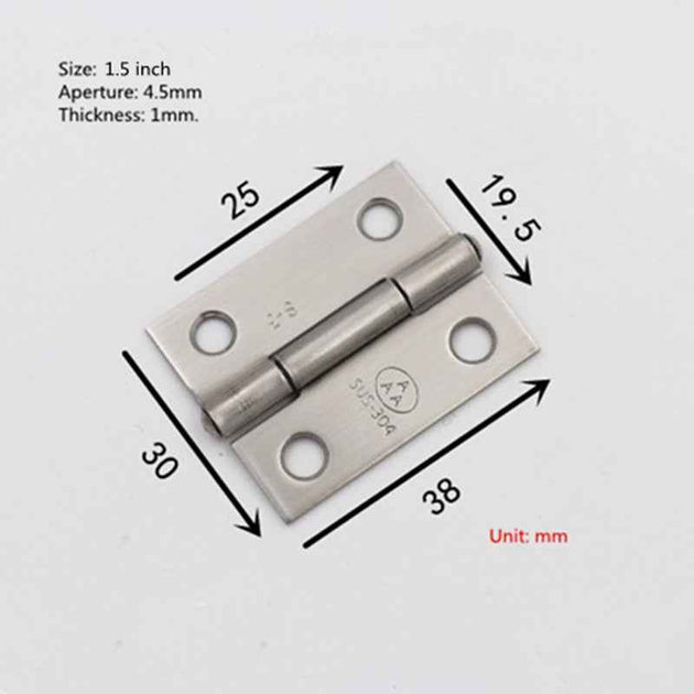 More authentic 304 stainless steel door hinge small cupboard door hinge 1/1.5/2/2.5/3.5 inch 4 inches|Door Hinges