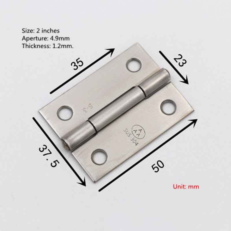 More authentic 304 stainless steel door hinge small cupboard door hinge 1/1.5/2/2.5/3.5 inch 4 inches|Door Hinges