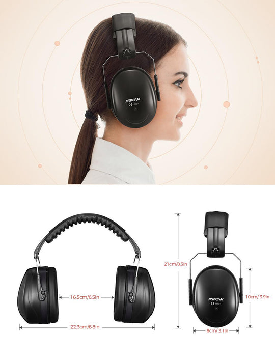 Mpow HP056 NNR 28dB Safety Ear Muffs Hearing Protection Noise Reduction Soft Foam Foldable Headband Ear Cups For Kids Frontier General Hardware