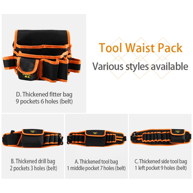 Multi functional Electrician Tools Bag Waist Pouch Belt Storage Holder Organizer Garden Tool Kits Waist Packs Oxford Cloth|Tool Bags - Frontier General Hardware