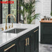 NAIERDI Brushed Black Gold Kitchen Door Handles Stainless Steel Straight Cupboard Handles Knobs Cabinet Pull Furniture Handle|Cabinet Pulls