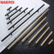 NAIERDI Brushed Black Gold Kitchen Door Handles Stainless Steel Straight Cupboard Handles Knobs Cabinet Pull Furniture Handle|Cabinet Pulls