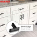 NAIERDI Brushed Black Gold Kitchen Door Handles Stainless Steel Straight Cupboard Handles Knobs Cabinet Pull Furniture Handle|Cabinet Pulls