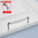 NAIERDI Modern Ceramic Cabinet Handles Zinc Alloy Drawer Knobs Bright Chrome Wardrobe Door Handles Furniture Handle 96mm/128mm|Cabinet Pulls